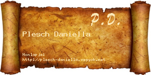 Plesch Daniella névjegykártya